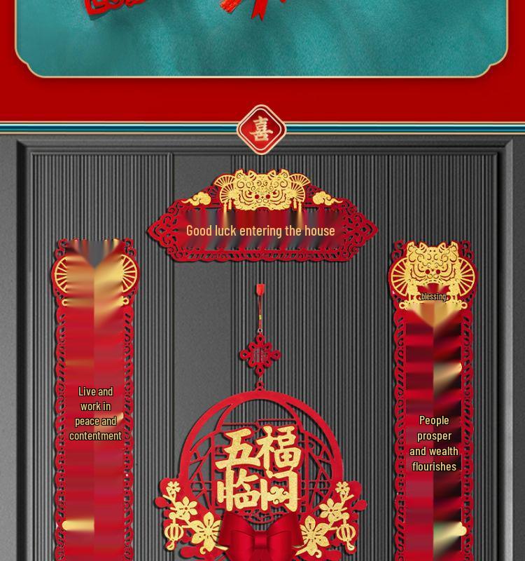 Magnetické uspořádání nového domova: Sada samolepek na dveře a dekorací na kolaudaci