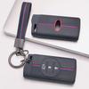 Soft Silicone Remote Key Case for Chery Tiggo 2 Tiggo 3X Tiggo 4 Tiggo 5X Tiggo 7 Pro with Keychain Honeycomb Texture Racing Stripe Key Fob Protector