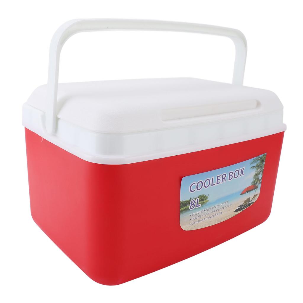 8L Isolierte Tragbare Kühlbox Effiziente Warm-Kalt-Isolierung Tragbare Harte Kühlbox Eisbox für Camping Picknick