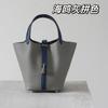 2026 New Leather Women's Bag First Layer Cowhide TC Leather Vegetable Basket Bucket Bag Handbag Manufacturer