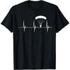 Fallschirmspringen Herzschlag Fallschirmspringer Fallschirmsprung EKG Puls Sprung T-Shirt