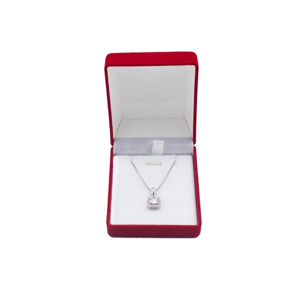 Velvet Necklace Storage Box Solid Color Necklace Holder Fashion Jewelry Display Box Necklace