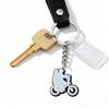 Q version of creative modeling silver cartoon keychain cute cartoon removable decoration