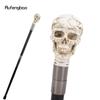 White Resin Rose Flower Skull Head Cane Decorative Cospaly  Cane Halloween Mace Wand Crosier Performance Stage Cane 94cm