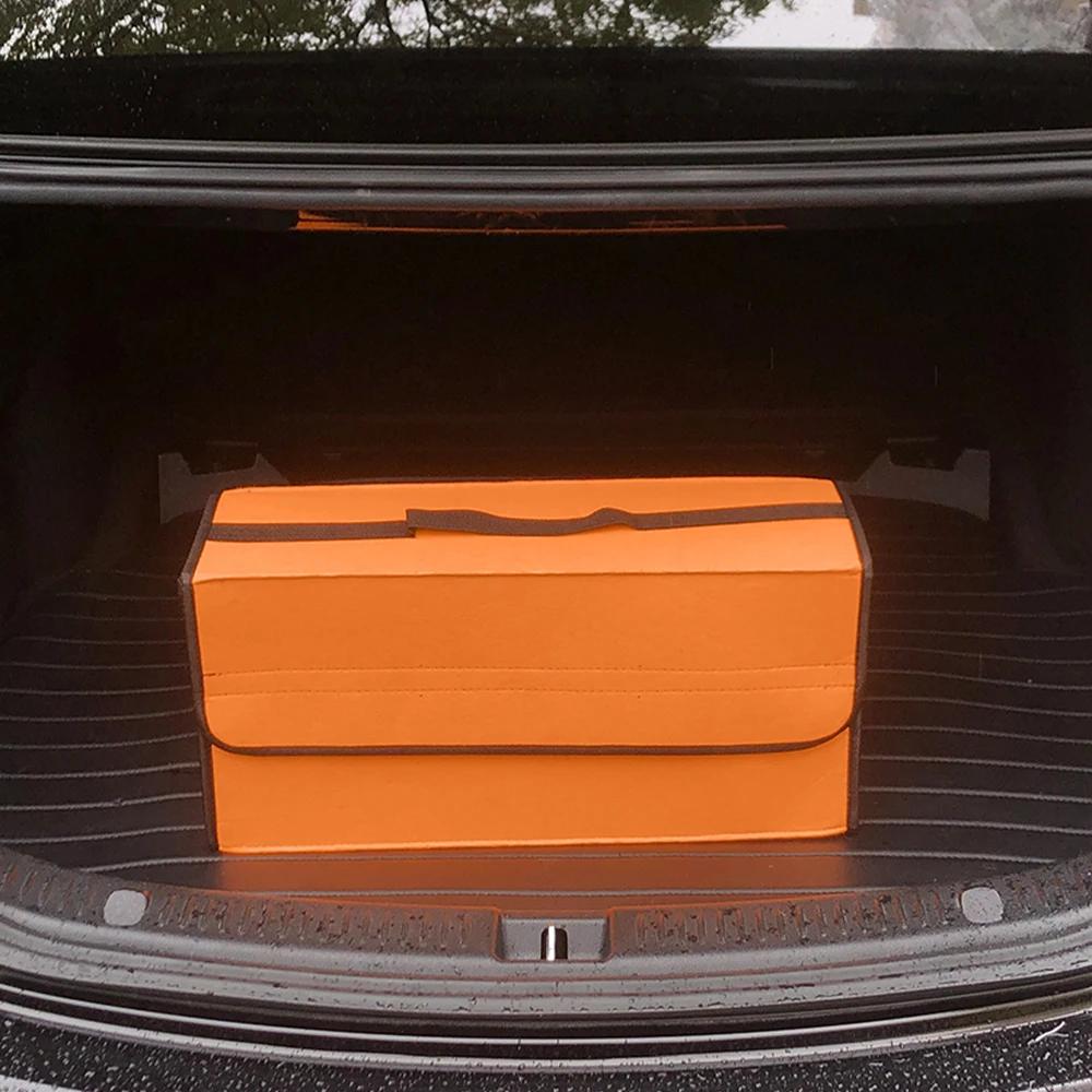 Large Anti Slip Compartment Boot Storage Organizer Tool Car Storage Bag Car Trunk Organizer Soft Felt Storage Box Accessories