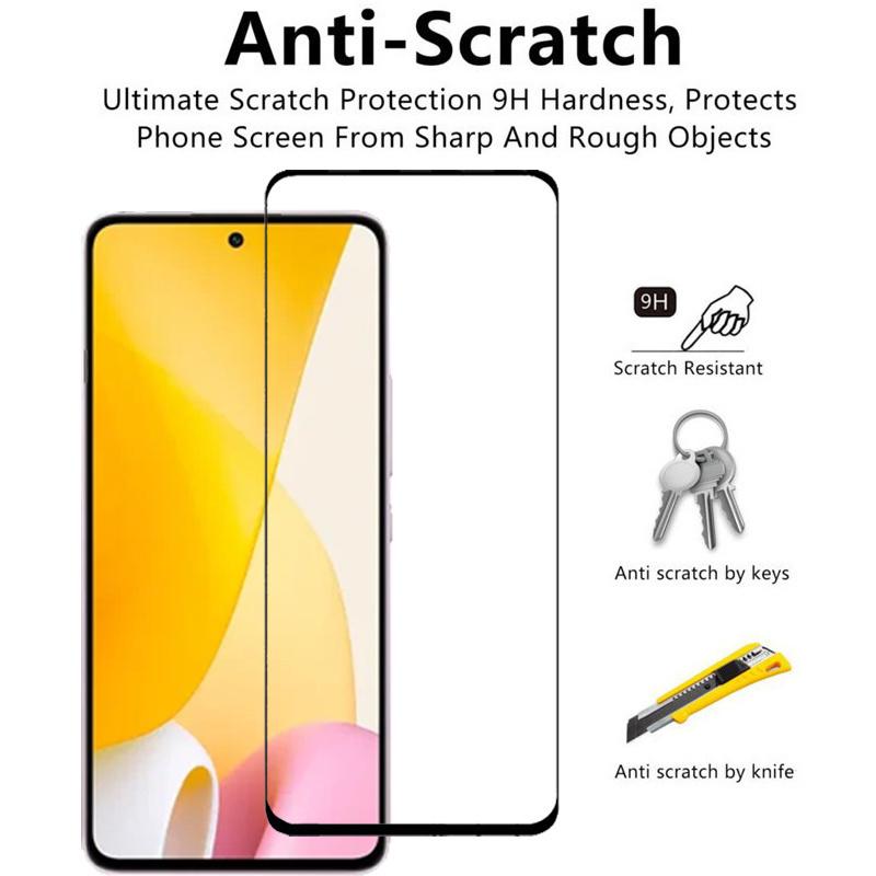 3Pcs Tempered Glass For Xiaomi 11 12 Lite 12T 13T Pro Protective Glass Film Screen For Samsung A04S A05 A14 A54 A53 A52 5G Redmi 12C 13C Protector