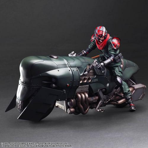 Final Fantasy VII Remake PLAY ARTS Kai Advanced Motorcycle Guard & Motorcycle Set PVC Painted Movable Figure