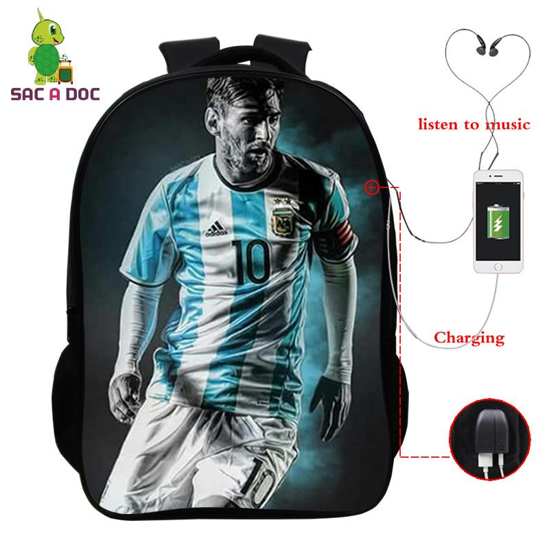 3D Digital Printed Backpack With Usb Full Color Backpack