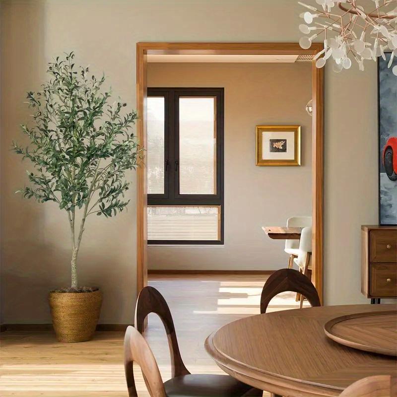 Kunstmatige Olijfboom | Binnen/Buiten Plastic Decoratie voor Woonkamer, Thuiskantoor, Tuin | Nieuw Huiswarmingcadeau Moderne Stijl Olijfdecor