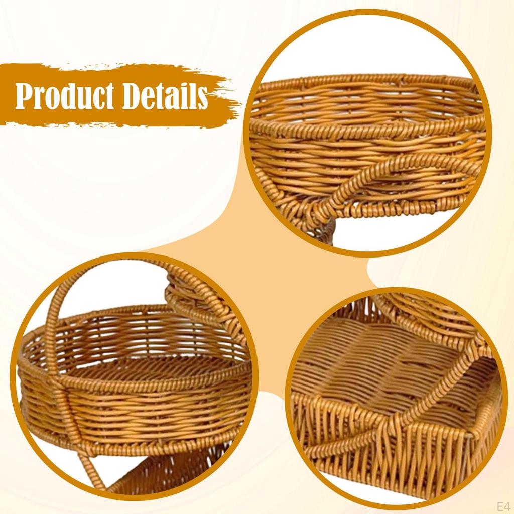 Fruit Basket in Wicker Look, Snack Basket, Multifunctional, Stylish And Practical, Holder for