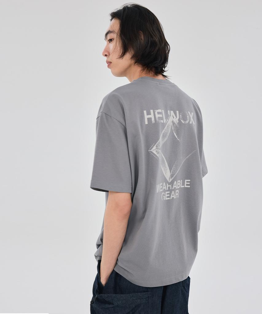 Hellinogseuweeo Magic Hours Logo Short Sleeve T-Shirt_Grey