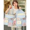 Fashion Backpack With Material And Arch Shaped Shoulder Straps