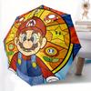 Mario Stained Glass Automatic Open/Close Windproof Umbrella Folding Umbrella,Portable Compact Perfect Gift for Birthday, Christmas0809168
