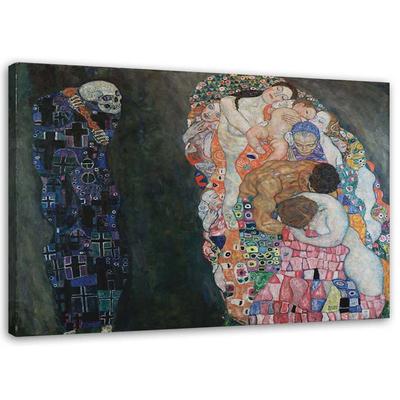 Canvas Print REPRODUCTION Life and Death - Klimt