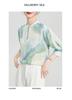 New Chinese Summer Stand up Collar Mulberry Silk T-shirt