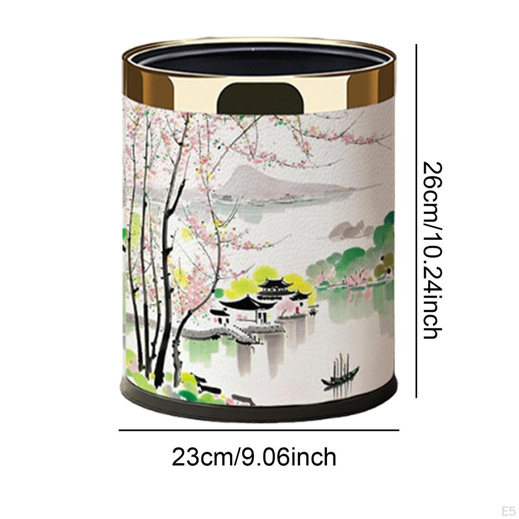 10L Elegant Decorative Trash Can for Home, Office, Hotel, Bathroom, Living Room