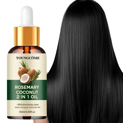 Rosmarinöl für Haar- und Kopfhautpflege mit der Kraft von Kokosöl 30ml, Unisex Haar-Essenzöl-Serum