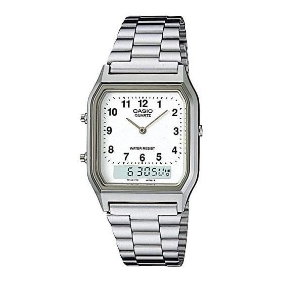 [Casio] CASIO Ana-Digi Quartz Men s Watch AQ-230A-7B Silver Overseas Model [Parallel Import]