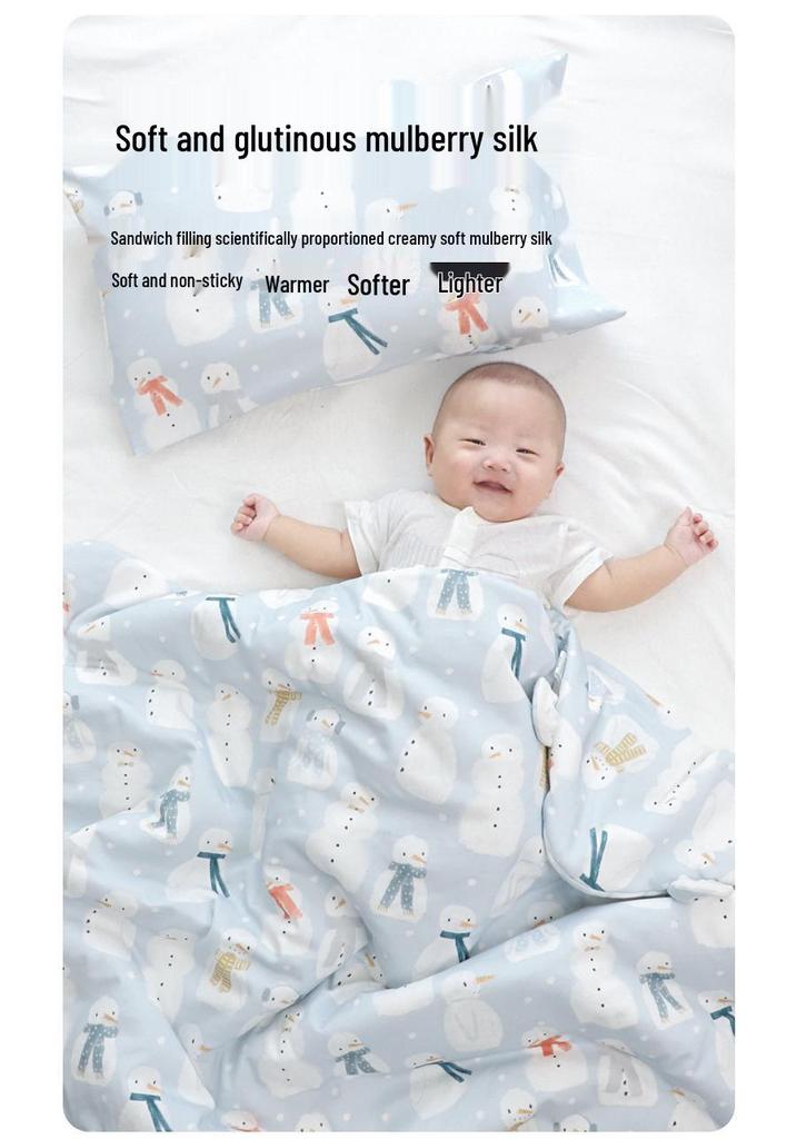Newborn Mulberry Silk-Cotton Swaddle Blanket