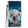 Dla Xiaomi Redmi Note 14 Pro 4G Etui Portfelowe PU Skóra Wzór Nadruk Podstawka Pokrowiec na Telefon ze Smyczą
