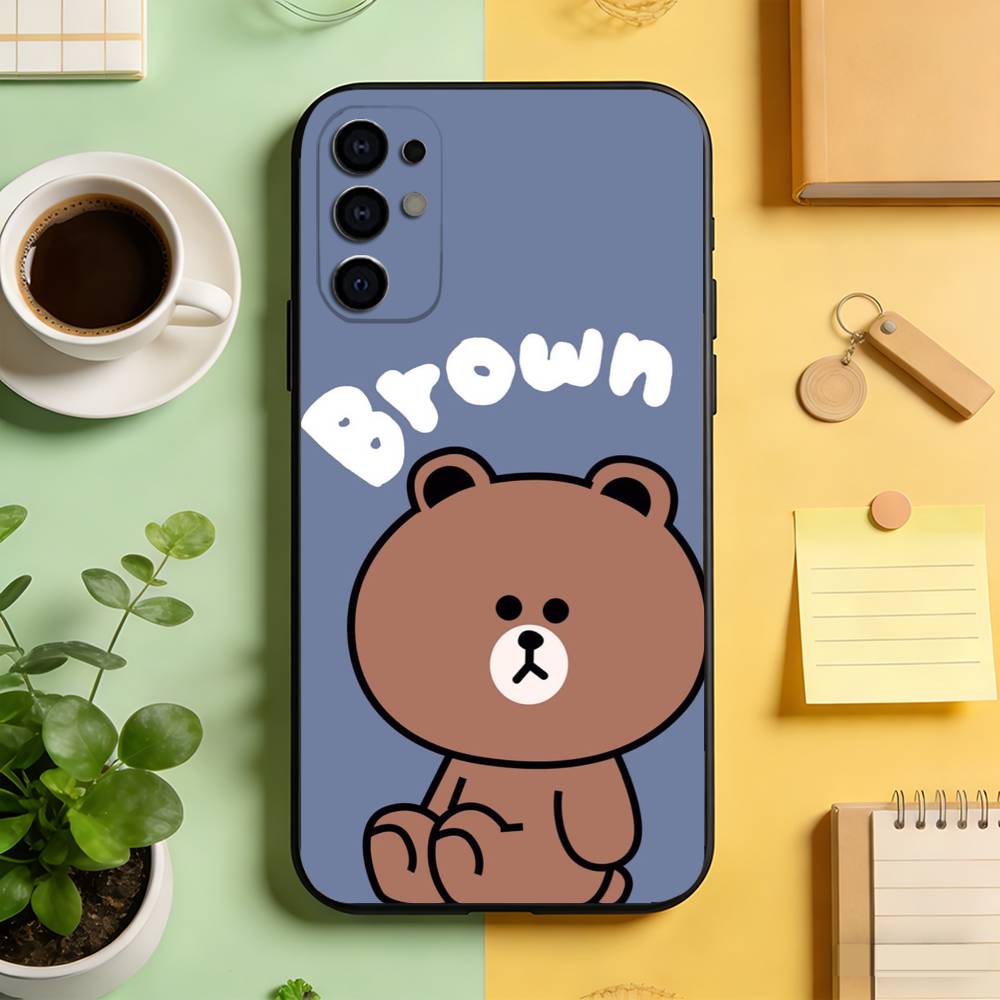 Cute Little Bear  Phone Case For Samsung S25,S24,S21,S22,S23,S30,Ultra,S20,Plus,Fe,Soft Silicone Black Cover