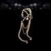 1PC Alloy Brooch Fashion A Girl Elegant Tassel Brooch For Women With Pearl Earrings Dress Collar Accesories Pins Jewelry