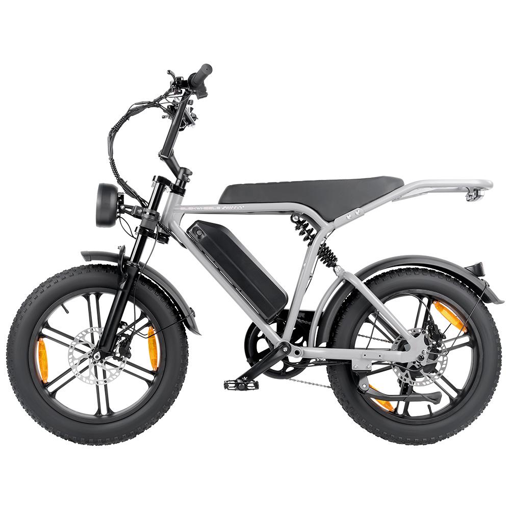 Elekwheels E6 Electric Bicycle 250W Motor 20" Fat Tire Fully Suspended Adult Electric Bike 48V 15Ah LCD Display 7 Speed Max Load 150Kg