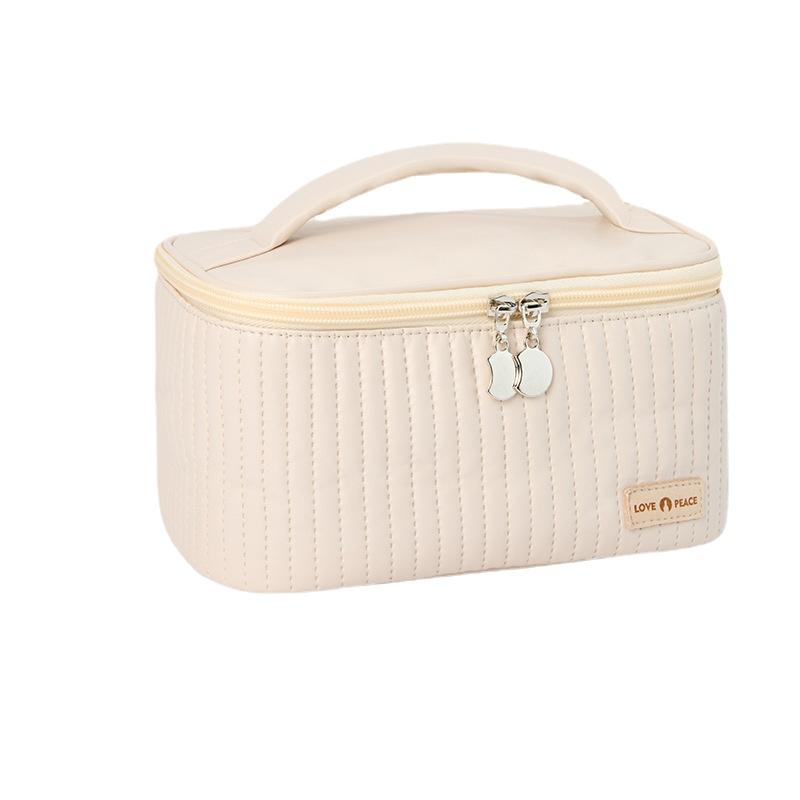 Advanced Sense Cream Cake Cosmetic Bags for Female Hand Carrying Travel Makeup Storage Bag Portable PU Wash Toiletries Bag