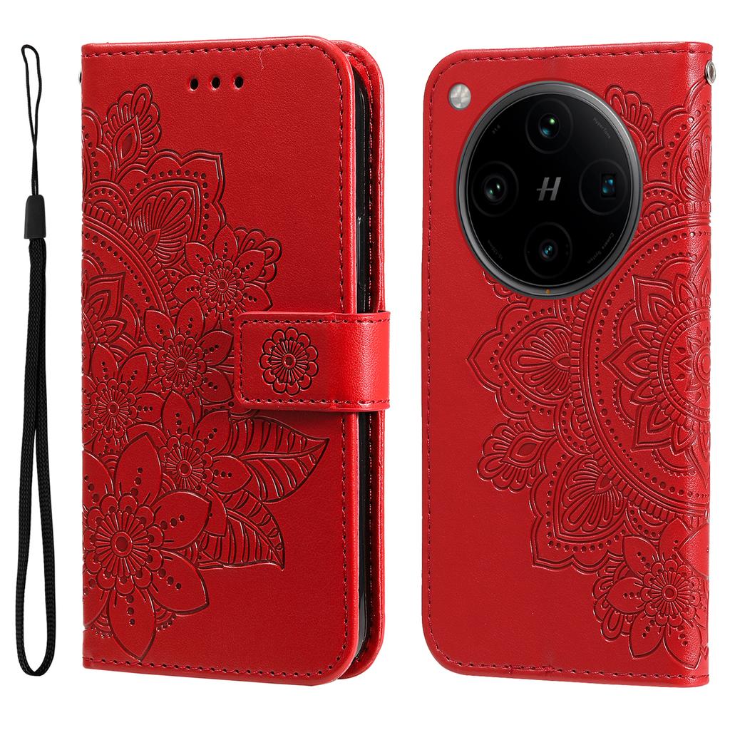 Für Oppo Find X8 Pro 5G Hülle Blumenmuster PU Leder Brieftasche Ständer Handyhülle