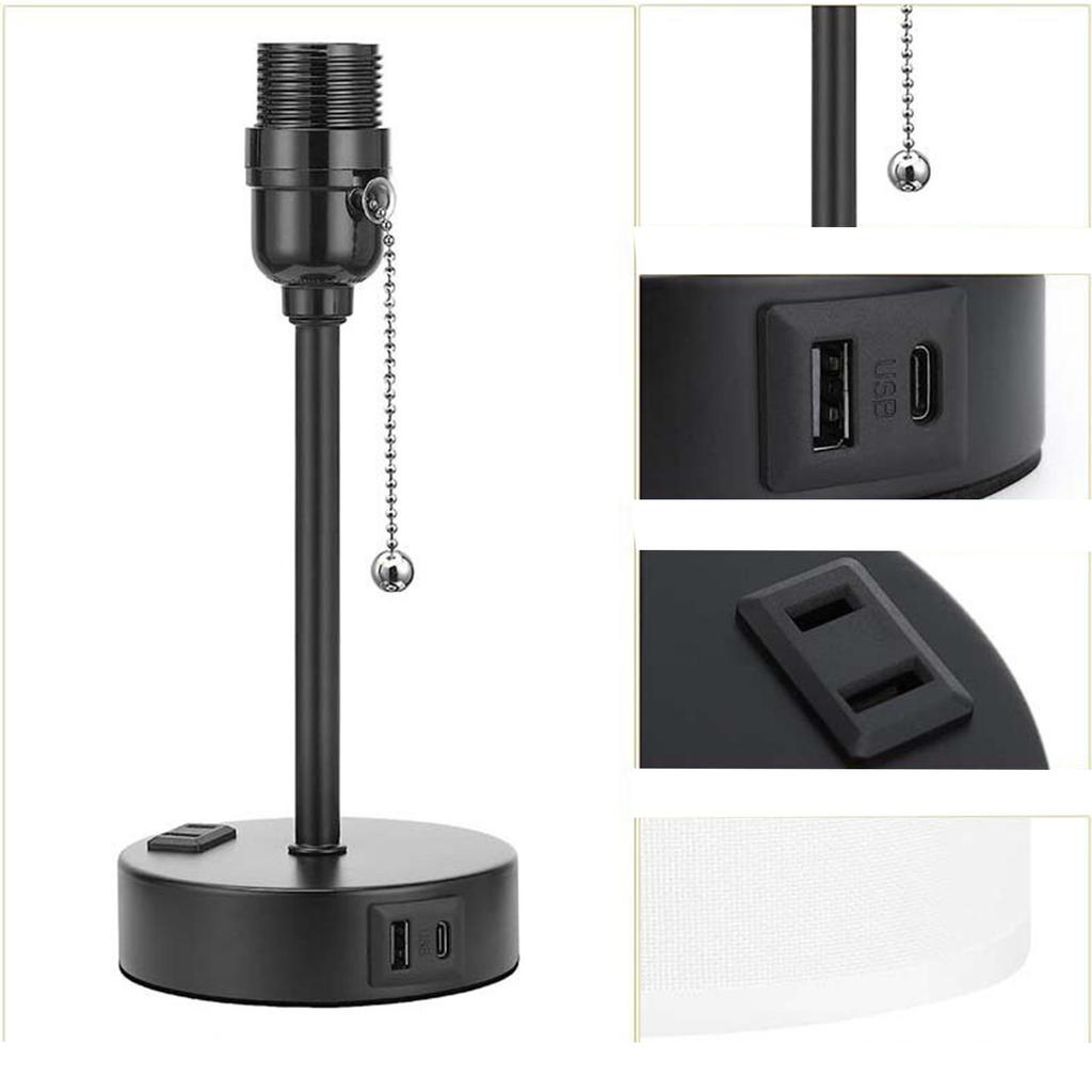 Bedside High-end Retro Atmosphere Table Lamp Rechargeable Dual-purpose with Zipper Switch Decorative Table Lamp