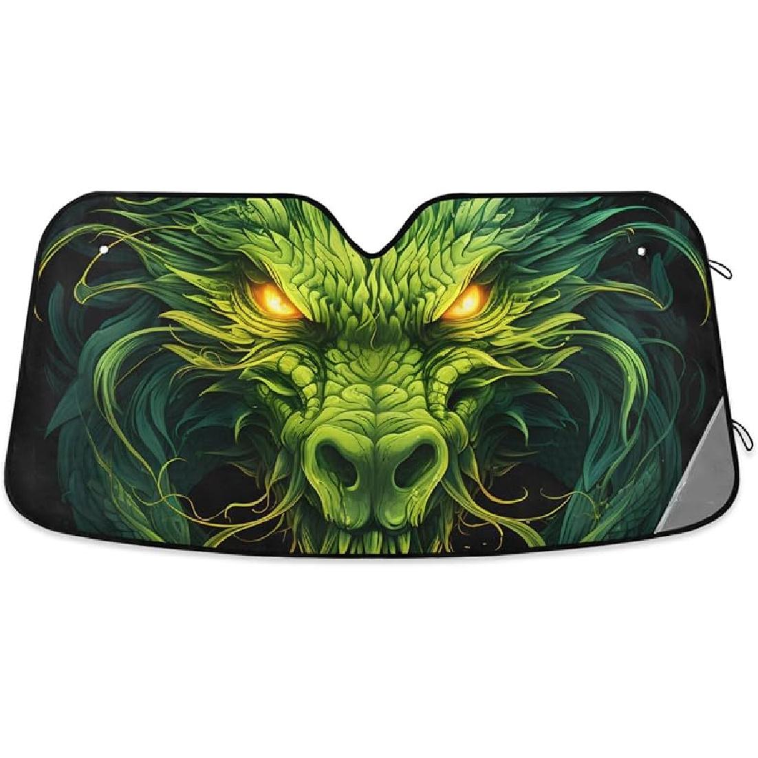 senya Car Windshield Sun Shade Green Dragon Foldable Reflector Sunshade for Sun Protection of Car Front Window -L Small разноцветный