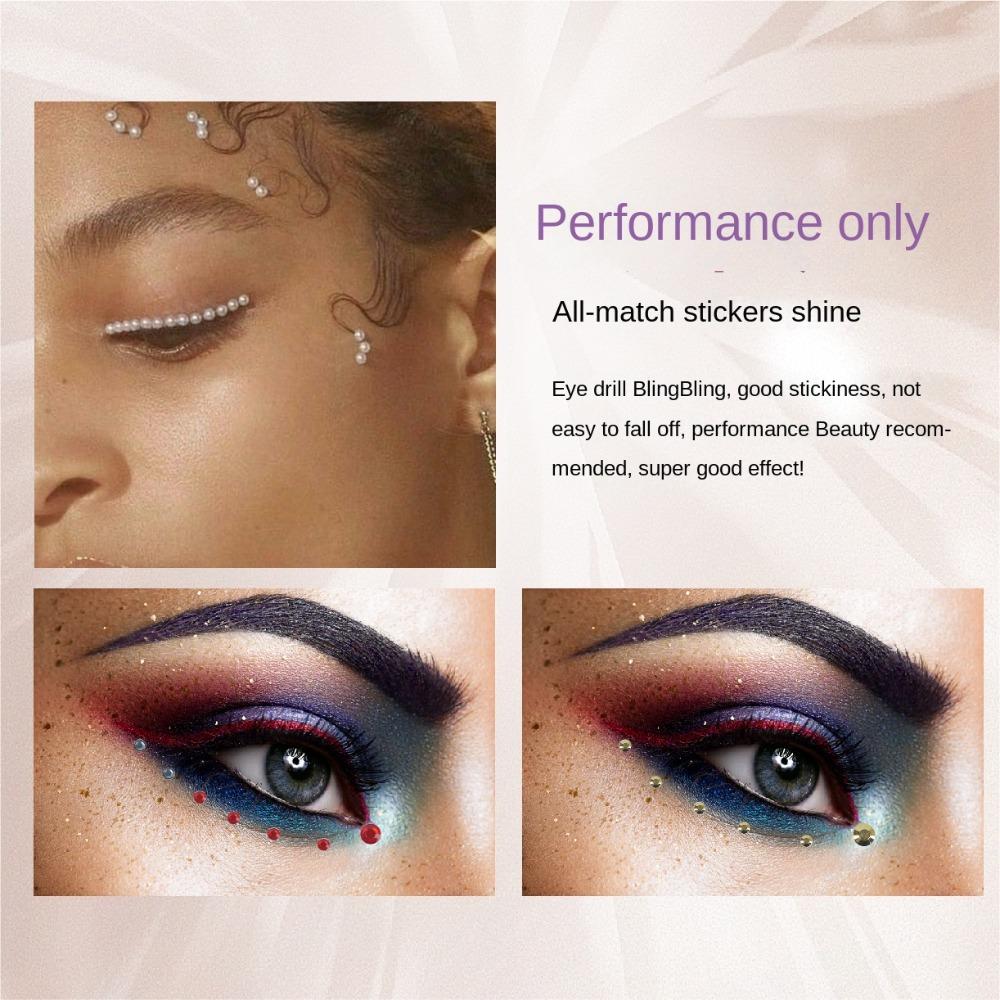 Decal Face Body Colored Rhinestone Festival Makeup Decor Temporary Tattoo Sticker Nail Art Charms