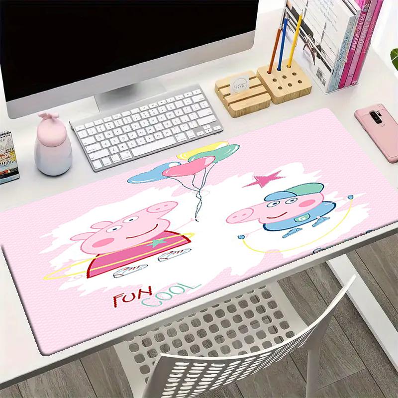 Peppa Pig Theme Mouse Pad, Non Slip Rubber Base, Multifunctional Office & Home Decor, Perfect for Workspace Personalization.
