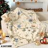 Vintage Blooms Winter Summer Flannel Blanket Throw Fleece Soft Fuzzy Plush Cozy Fleece Blankets for Sofa Ideal Gifts