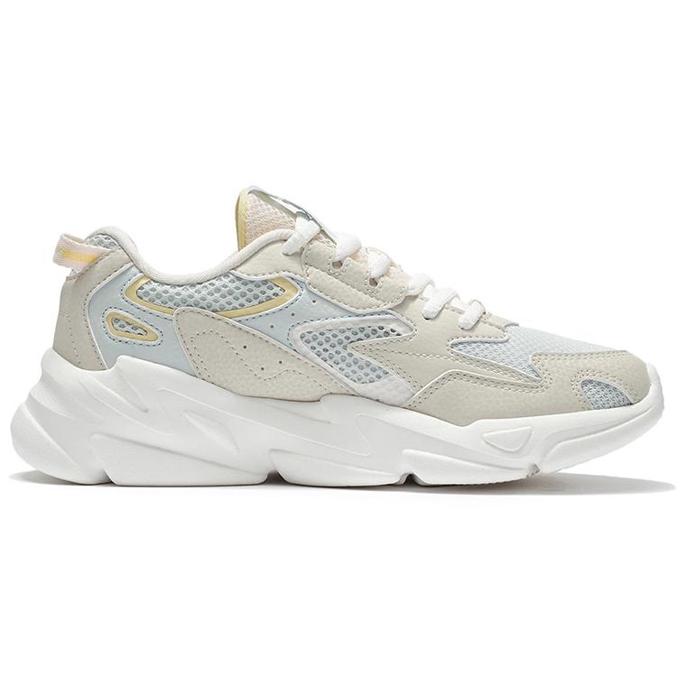 Li Ning Still Shadow Trendy Low top Sports Casual Shoes Women's Pearl White AGLS054-1