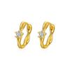 Korean Style Mobius Strip Minimalist Zirconia Earrings