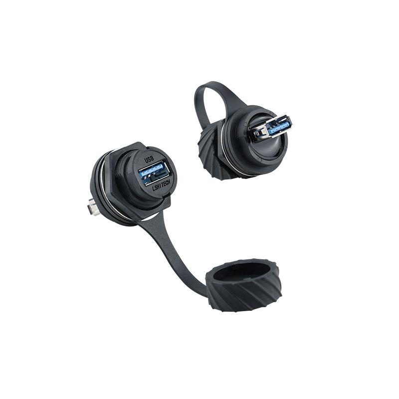 M20 M25 Bayonet Screw USB 3.0 Type C Micro-USB Panel Mount IP68 Waterproof USB Connector Cable