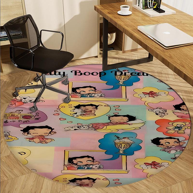 Sexy Doll Pattern Round Rug, Indoor/Outdoor Mat, for Picnic, Gameroom, Bedroom, Office, Living Room, Home Decor Carpet, Birthday Gift