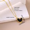 Bestselling Minimalist Versatile Stainless Steel 316L Bamboo Necklace Light-luxury Niche Heart Choker Collarbone Pendant