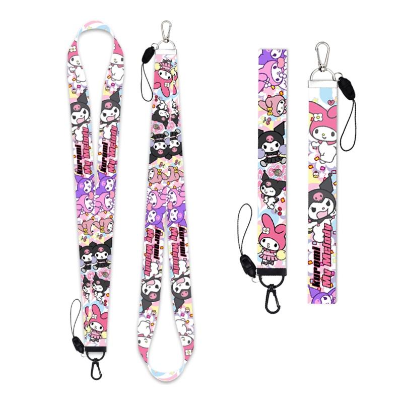 Sanrio Kuromi Character Phone Lanyard Vibrant Colors Soft Material Anime Style!