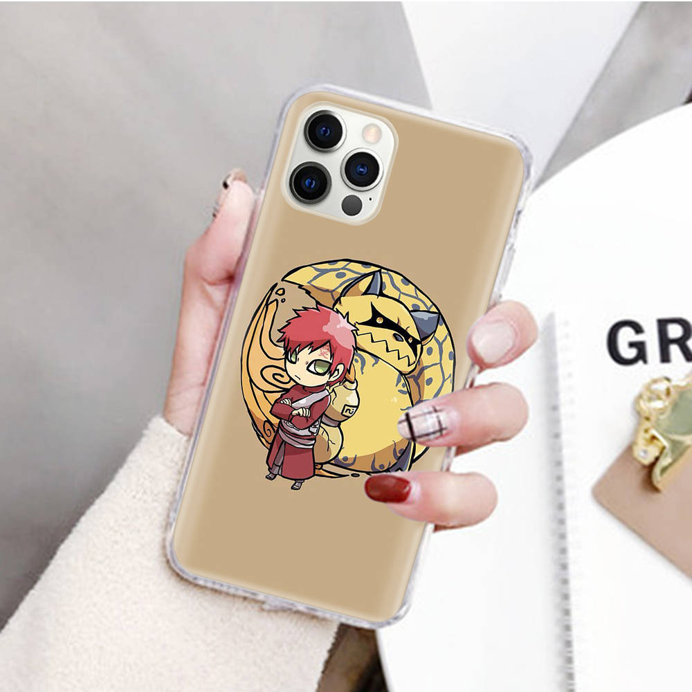 JW81 Naruto Gaara Transparent Case for Samsung A04 A14 A23 M33 M53 Realme 10 9 C35 C55 VIVO Y02 X80 Infinix Hot 30 Note 11 Tecno Spark 8P Pro