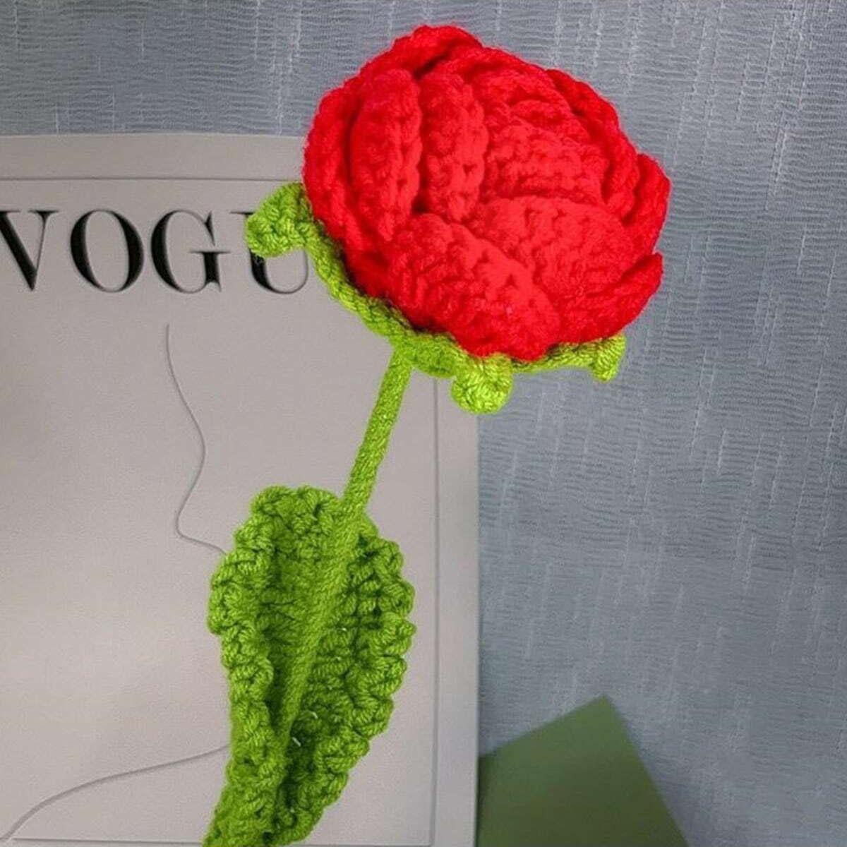 

1 шт. аутентичный искусственный в скандинавском стиле - реалистичное украшение для обеденного стола - яркий цветочный аромат, подходит для Дня святого Валентина красный