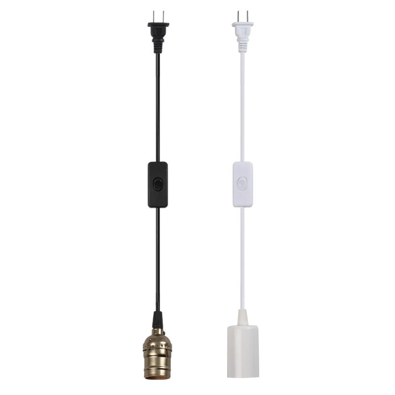 LED Lampenfassung Lampensockel mit Kabel Schalter Stecker DIY Hängekabel Zubehör Einfache Kleine Pendelleuchte E27 Schraublampenfassung