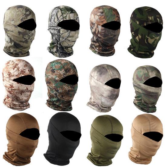 Unisex Camo Print Outdoor Cycling Balaclava Neck Gaiter Cap Full Face Cover