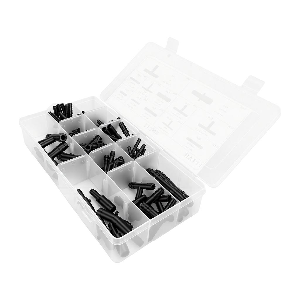Vacuum Connector Assortment Kit 240 Celsius Heatproof Automotive Vacuum Tee Connector Kit for Cars