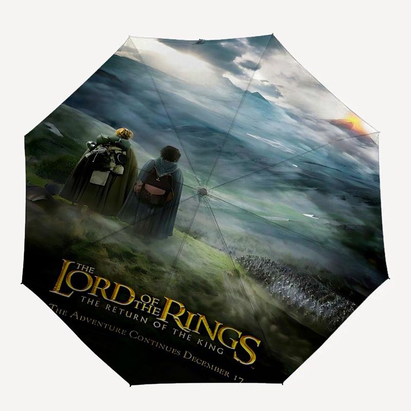 

1pc The Lord of the Rings The Return of the King Automatic Folding Umbrella - Compact 8-Rib Design, Durable Plastic & Iron1275L