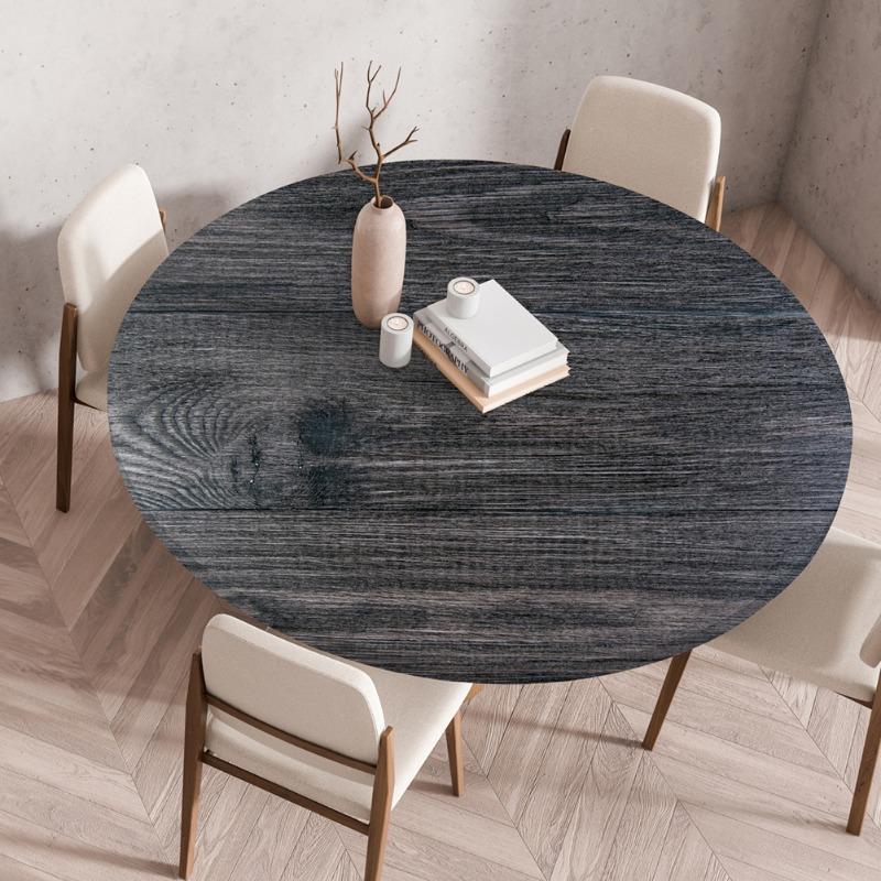 

3D Print Branch Wood Plank Pattern Kitchen Round Tablecloth Wedding Party Decor Living Room Coffee Table Waterproof Table Cloth (as the picture,Diameter-60cm)