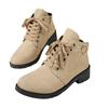 Fashion Autumn Zipper Women's Boots 2025 New Casual Lace Up Shoes Ladies Round Toe Ankle Boots Women Retro Square Heel Botines Mujer