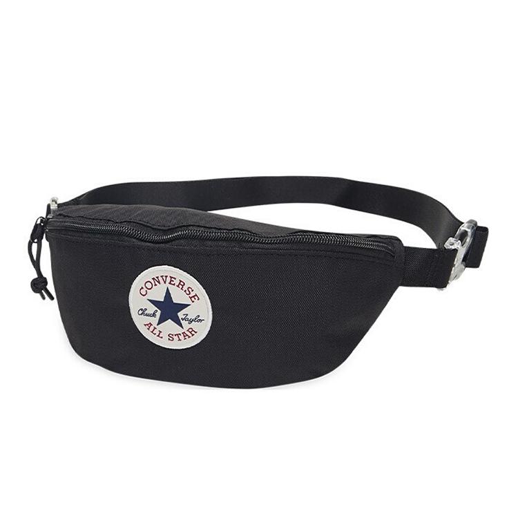 New Converse Polyester One Shoulder Crossbody Fanny Pack Regular Unisex Black 10018259-001/10018259-A01