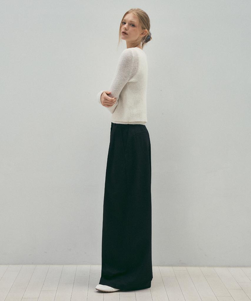 CITTA Like Skirt Maxi Wide Slacks_Ctb554(Black)